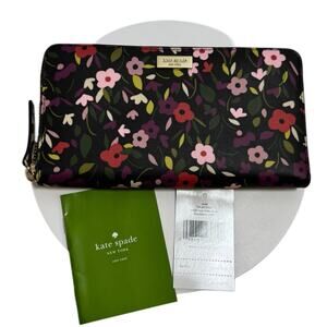 Kate Spade Laurel Way Neda continental zip-around wallet in Boho Floral